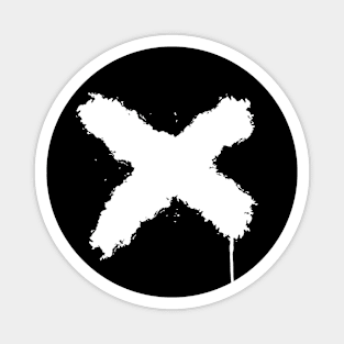 x white paint Magnet